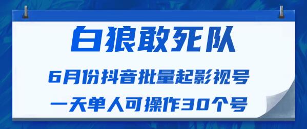 白狼敢死队最新抖音短视频批量起